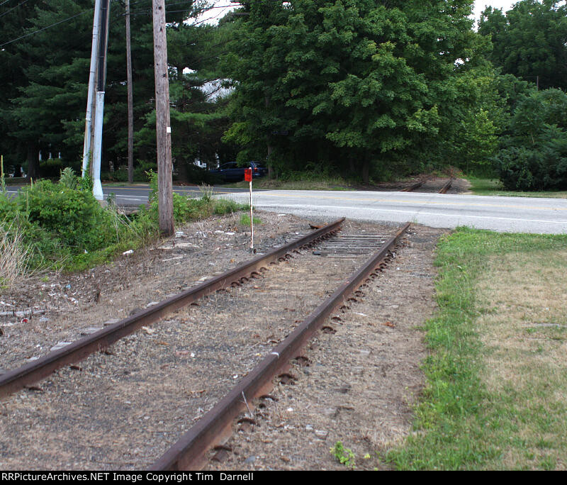 Facing west, crossing over State St. (Rte 413)